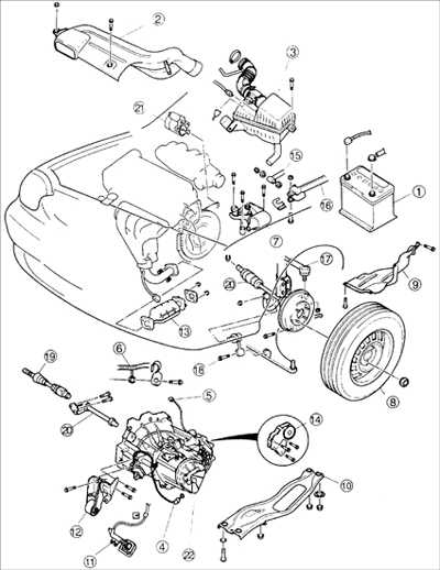 Снятие и установка коробки передач Kia Sephia